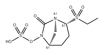 Sulfuric acid, mono[(1S,2R,5R)-2-(ethylsu lfonyl)-7-oxo-1,6-diazabicyclo[3.2.1]oct-6-yl] ester 结构式