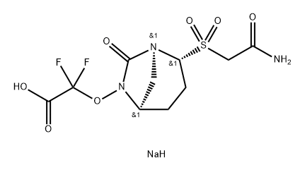 ACETIC ACID, 2-[[(1S,2R,5R)-2-[(2-AMINO-2- OXOETHYL)SULFONYL]-7-OXO-1,6-DIAZABICYCLO [3.2.1]OCT-6-YL 结构式