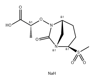 PROPANOIC ACID, 2-[[(1S,2R,5R)-2-(METHYLS ULFONYL)-7-OXO-1,6-DIAZABICYCLO[3.2.1]OCT-6-YL] OXY]-, SOD 结构式