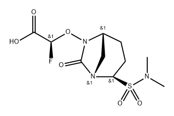 (S)-2-(((1S,2R,5R)-2-(N,N-DIMETHYLSULFAMOYL)-7-OXO-1,6-DIAZABICYCLO[3.2.1]OCTAN-6-YL)OXY)-2-FLUOROAC 结构式