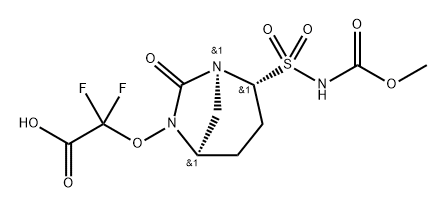 2,2-DIFLUORO-2-(((1S,2R,5R)-2-(N-(METHOXYCARBONYL)SULFAMOYL)-7-OXO-1,6-DIAZABICYCLO[3.2.1]OCTAN-6-YL 结构式