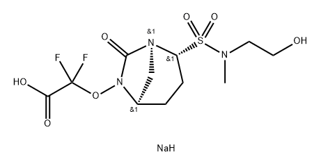 SODIUM 2,2-DIFLUORO-2-(((1S,2R,5R)-2-(N-(2-HYDROXYETHYL)-N-METHYLSULFAMOYL)-7-OXO-1,6-DIAZABICYCLO[3 结构式