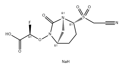 ACETIC ACID, 2-[[(1 S,2R,5R)-2-[(CYANOMETHYL) SULFONYL]-7-OXO-1 ,6-DIAZABICYCLO[3.2.1 ]OCT-6-YL] OXY 结构式