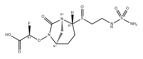 ACETIC ACID, 2-[[(1S,2R,5R)-2-[(R)-[2-[(AMINOSU LFONYL)AMINO]ETHYL]SULFINYL]-7-OXO-1,6-DIAZAB ICYCLO 结构式