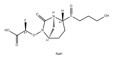 ACETIC ACID, 2-FLUORO-2-[[(1S,2R,5R)-2-[(R)-(3- HYDROXYPROPYL)SULFINYL]-7-OXO-1,6-DIAZABICYCLO [3.2. 结构式