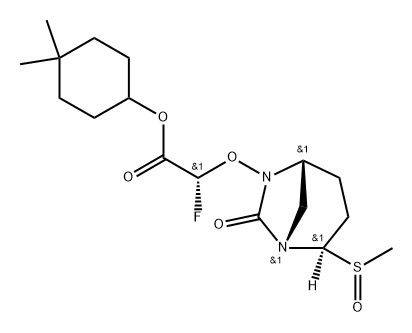 4,4-DIMETHYLCYCLOHEXYL (2R)-2-FLUORO-2-[[(1S, 2R,5R)-2-[(R)-METHYLSULFINYL]-7-OXO-1,6-DIAZAB ICYCLO[ 结构式