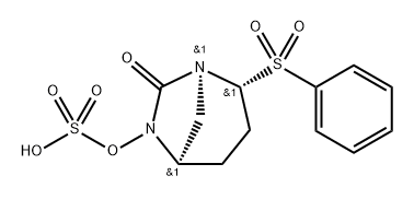 Sulfuric acid, mono[(1S,2R,5R)-7-oxo-2- (phenylsulfonyl)-1,6-diazabicyclo[3.2.1]oct-6- yl] ester 结构式