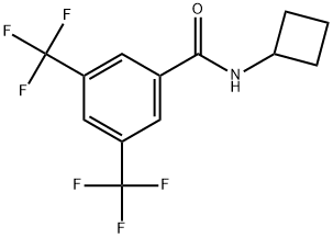 N-Cyclobutyl-3,5-bis(trifluoromethyl)benzamide 结构式