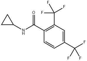 N-cyclopropyl-2,4-bis(trifluoromethyl)benzamide 结构式