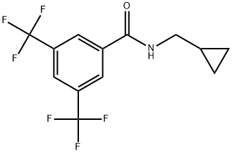 N-(Cyclopropylmethyl)-3,5-bis(trifluoromethyl)benzamide 结构式