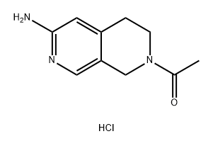 1-(6-Amino-3,4-dihydro-1H-2,7phthyridin-2-yl)-ethanone hydrochloride 结构式