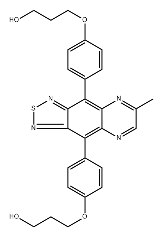 3,3'-[[(5,6-二氨基苯并[C][1,2,5]噻二唑-4,7-二基)双(4,1-亚苯基)]双(氧基)]双(1-丙醇) 结构式