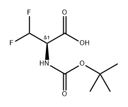 (R)-2-((叔丁氧基羰基)氨基)-3,3-二氟丙酸 结构式