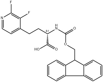 FMOC-4-(2,3-二氟吡啶-4-基)-氨基丁酸 结构式