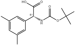 (R)-2-((tert-butoxycarbonyl)amino)-2-(3,5-dimethylphenyl)acetic acid 结构式