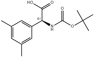 (S)-2-((tert-butoxycarbonyl)amino)-2-(3,5-dimethylphenyl)acetic acid 结构式