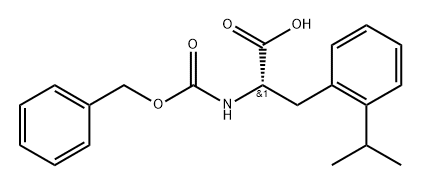 (R)-2-Benzyloxycarbonylamino-3-(2-isopropyl-phenyl)-propionic acid 结构式