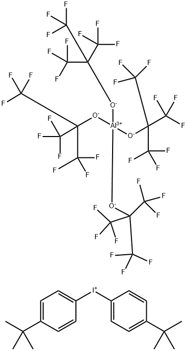 双[4-(叔丁基)苯基]碘鎓四(九氟叔丁氧基)铝酸盐 结构式
