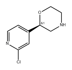 (R)-2-(2-Chloropyridin-4-yl)morpholine 结构式