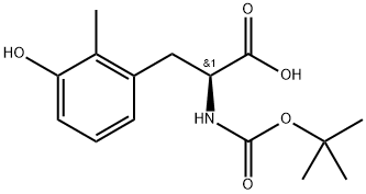 (2S)-2-{[(tert-butoxy)carbonyl]amino}-3-(3-hydroxy-2-methylphenyl)propanoic acid 结构式