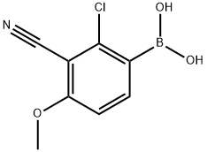 (2-chloro-3-cyano-4-methoxyphenyl)boronic acid 结构式