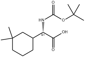 (2S)-2-((叔丁氧羰基)氨基)-2-(3,3-二甲基环己基)乙酸 结构式