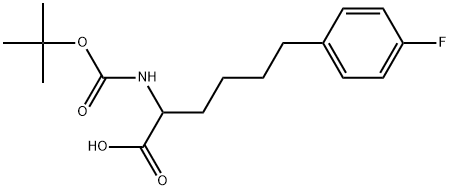 2-((tert-butoxycarbonyl)amino)-6-(4-fluorophenyl)hexanoicacid 结构式