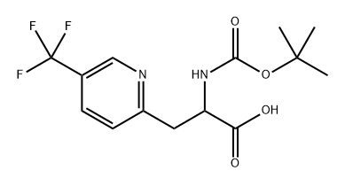 2-(叔丁氧羰基)氨基)3-(5-(三氟甲基)吡啶-2-基)丙酸 结构式