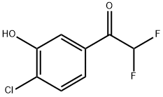 1-(4-Chloro-3-hydroxyphenyl)-2,2-difluoroethanone 结构式