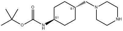 N-[4-(哌嗪-1-基甲基)环己基]氨基甲酸叔丁酯 结构式