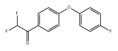 2,2-Difluoro-1-(4-(4-fluorophenoxy)phenyl)ethanone 结构式