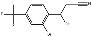 2-Bromo-β-hydroxy-4-(trifluoromethyl)benzenepropanenitrile 结构式