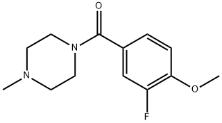 (3-fluoro-4-methoxyphenyl)(4-methylpiperazin-1-yl)methanone 结构式