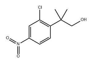 2-(2-chloro-4-nitrophenyl)-2-methylpropan-1-ol 结构式