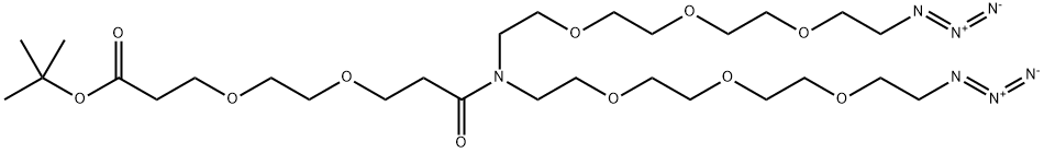 N-(Boc-PEG2)-N-bis(PEG3-azide) 结构式