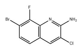 7-溴-3-氯-8-氟喹啉-2-胺 结构式