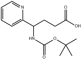 4-tert-Butoxycarbonylamino-4-pyridin-2-yl-butyric acid 结构式