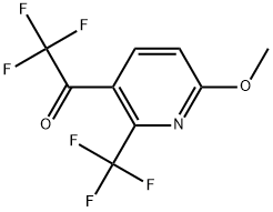2,2,2-Trifluoro-1-(6-methoxy-2-(trifluoromethyl)pyridin-3-yl)ethanone 结构式