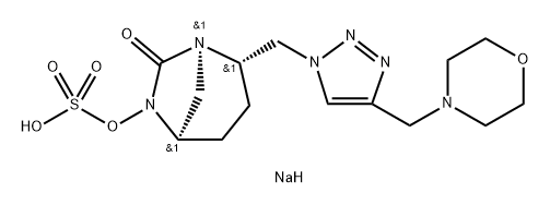 SODIUM (1R,2S,5R)-2-((4-(MORPHOLINOMETHYL)-1H-1,2,3-TRIAZOL-1-YL)METHYL)-7-OXO-1,6-DIAZABICYCLO[3.2. 结构式