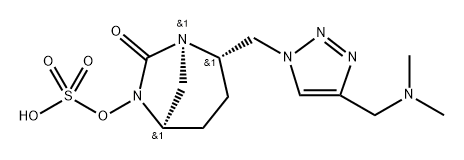 SULFURIC ACID, MONO[(1R,2S,5R)-2-[[4-[(DIMETHY LAMINO)METHYL]-1H-1,2,3-TRIAZOL-1-YL]METHYL]- 7-OXO-1 结构式