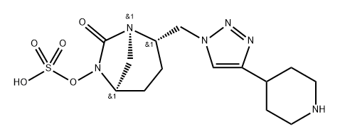 SULFURIC ACID, MONO[(1R,2S,5R)-7-OXO-2-[[4-(4- PIPERIDINYL)-1H-1,2,3-TRIAZOL-1-YL]METHYL]-1,6- DIAZA 结构式