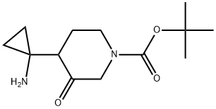 tert-butyl 4-(1-aminocyclopropyl)-3-oxopiperidine-1-carboxylate 结构式