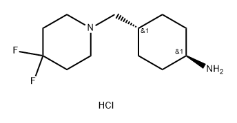 (1r,4r)-4-((4,4-difluoropiperidin-1-yl)methyl)cyclohexanamine dihydrochloride 结构式