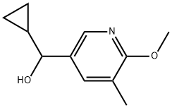 α-Cyclopropyl-6-methoxy-5-methyl-3-pyridinemethanol 结构式