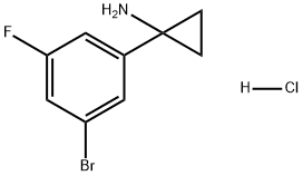 1-(3-溴-5-氟苯基)环丙胺盐酸盐 结构式