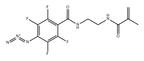 4-叠氮基-2,3,5,6-四氟-N-(2-甲基丙烯酰氨基乙基)苯甲酰胺 结构式