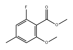 Methyl 2-fluoro-6-methoxy-4-methylbenzoate 结构式
