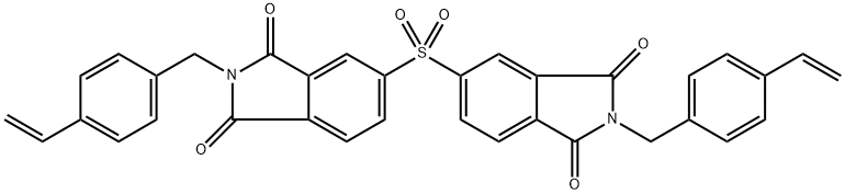 N,N'-双[(4-乙烯基苯基)甲基]-3,3',4,4'-二苯基砜四甲酸二酰亚胺 结构式