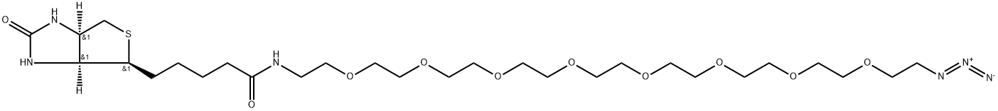 Biotin-PEG8-azide 结构式