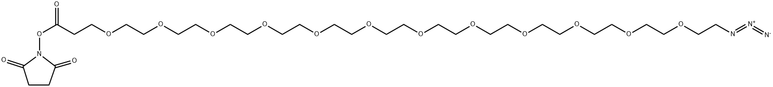 Azido-PEG12-NHS ester 结构式